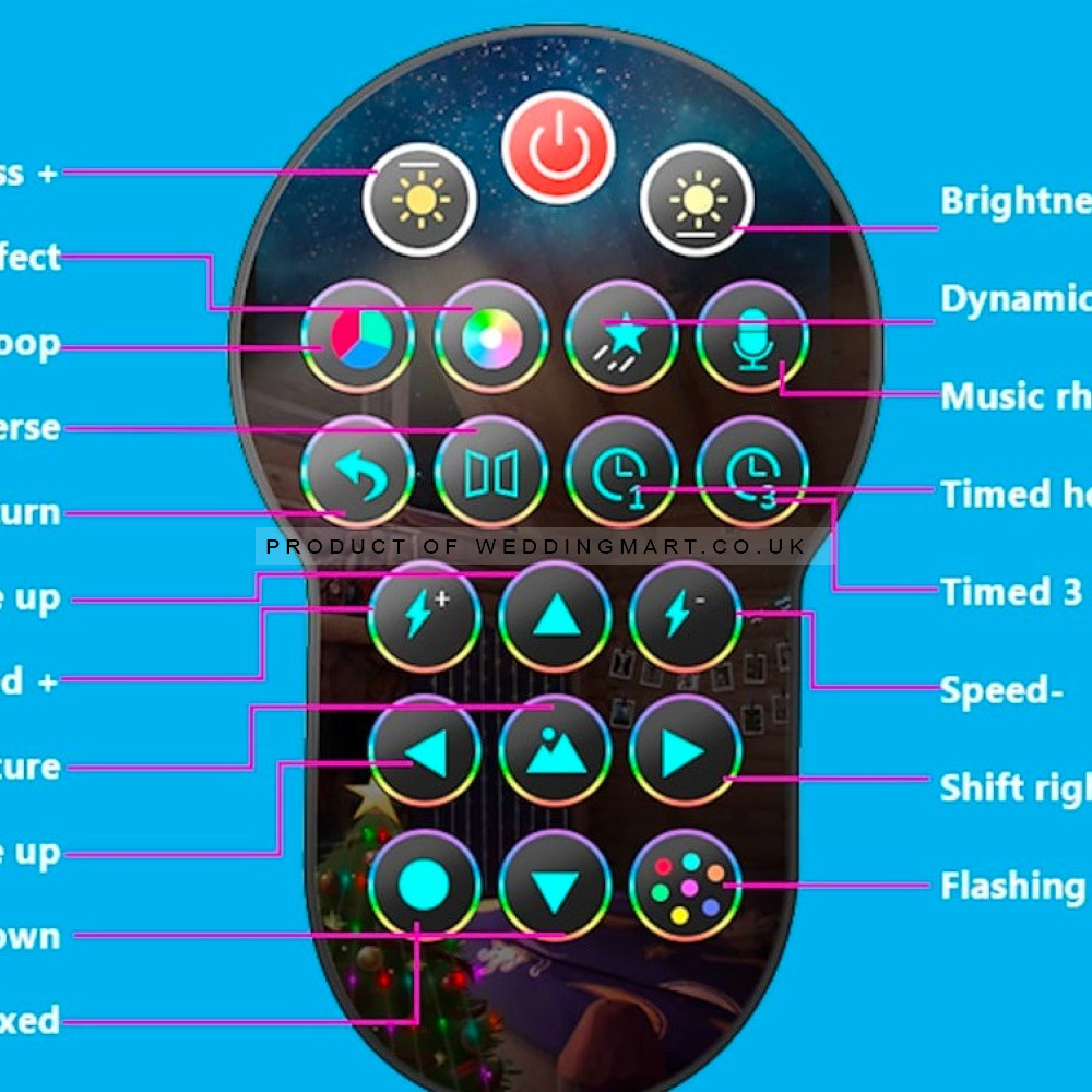 3mx3m Smart RGB Curtain Lights – Wholesale Backdrop Lights for Wedding Decorators | WeddingMart