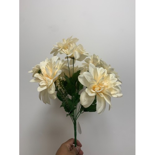 11 Heads Artificial Peony Bouquet - Ivory