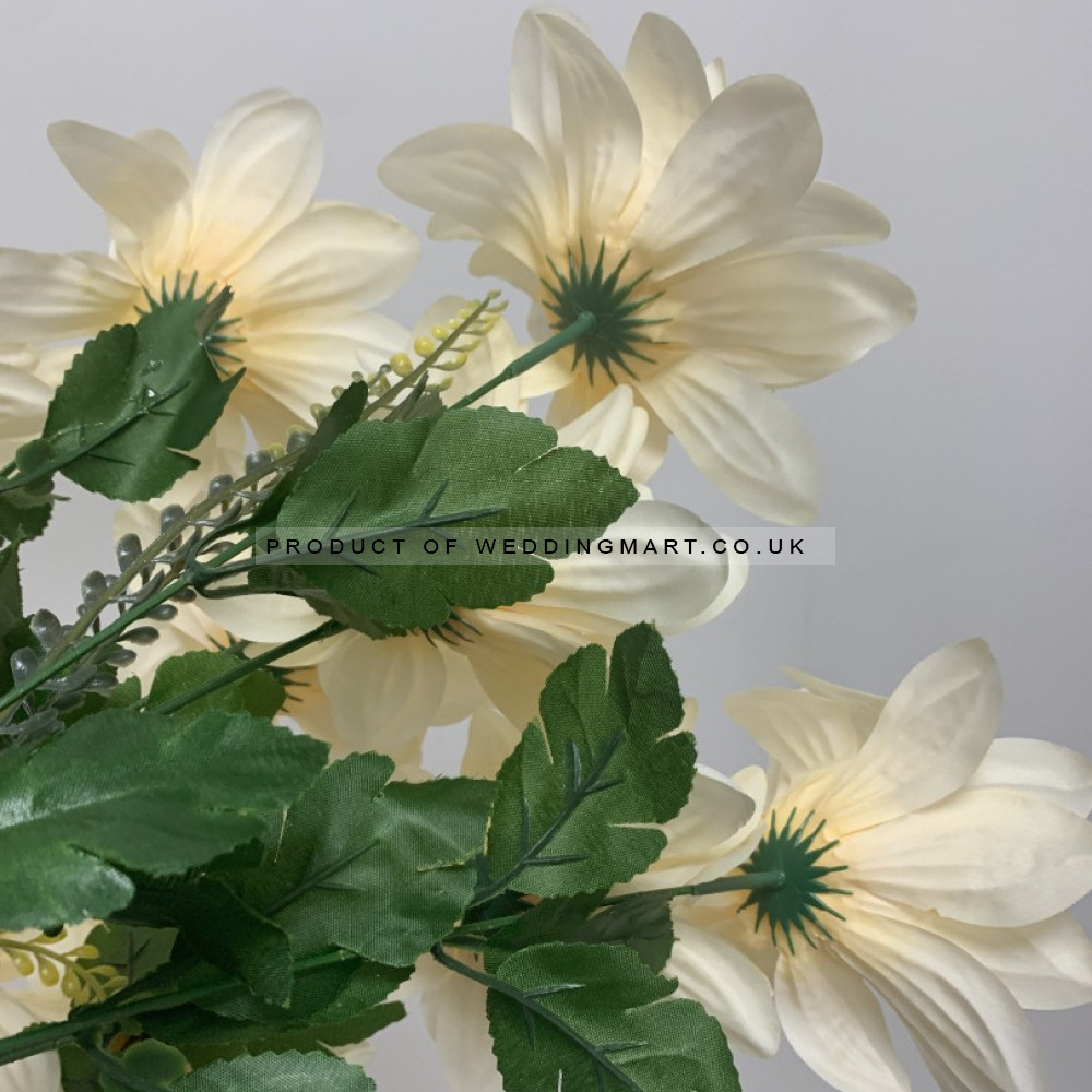 11 Heads Artificial Silk Peony Bouquet - Ivory – Wholesale Peony Bouquets for Wedding Decorators | WeddingMart