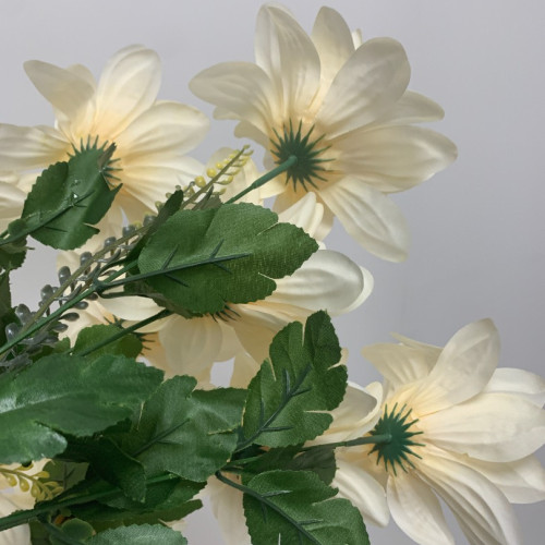 11 Heads Artificial Silk Peony Bouquet - Ivory – Wholesale Peony Bouquets for Wedding Decorators | WeddingMart