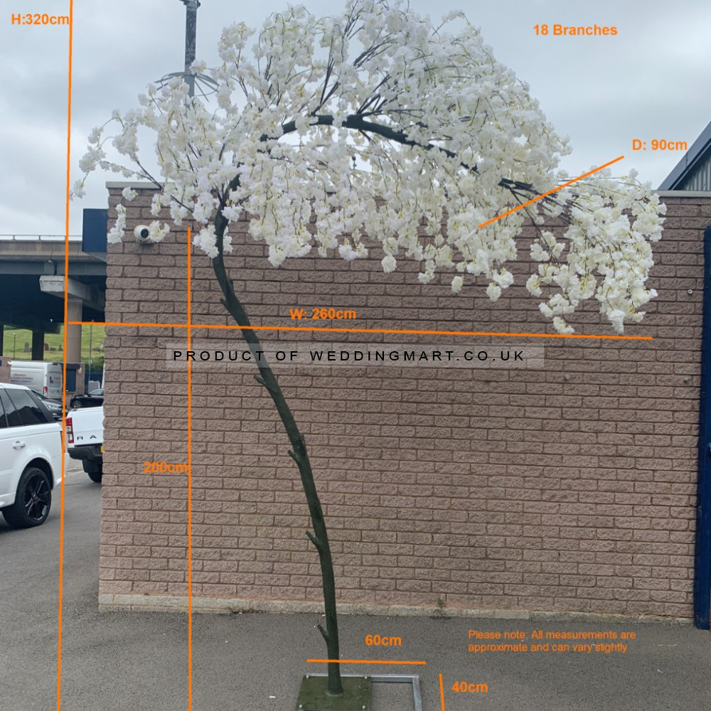 320cm Slimline Canopy Arch Weeping Cherry Blossom Tree - IVORY – Wholesale Canopy Arch Trees for Wedding Decorators | WeddingMart