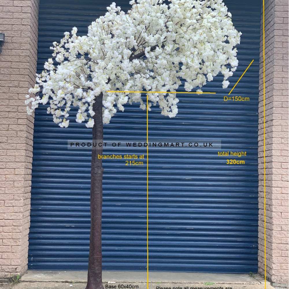 320cm Semi Arch Artificial Weeping Cherry Blossom Tree - IVORY – Wholesale Canopy Arch Trees for Wedding Decorators | WeddingMart