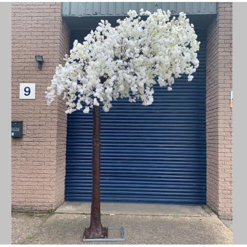 320cm Semi Arch Artificial Weeping Cherry Blossom Tree - IVORY