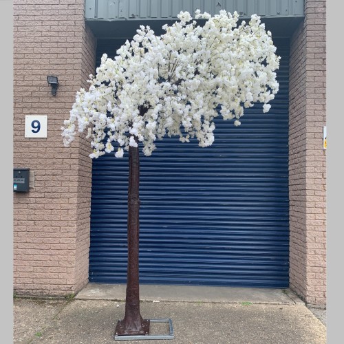 320cm Semi Arch Artificial Weeping Cherry Blossom Tree - IVORY