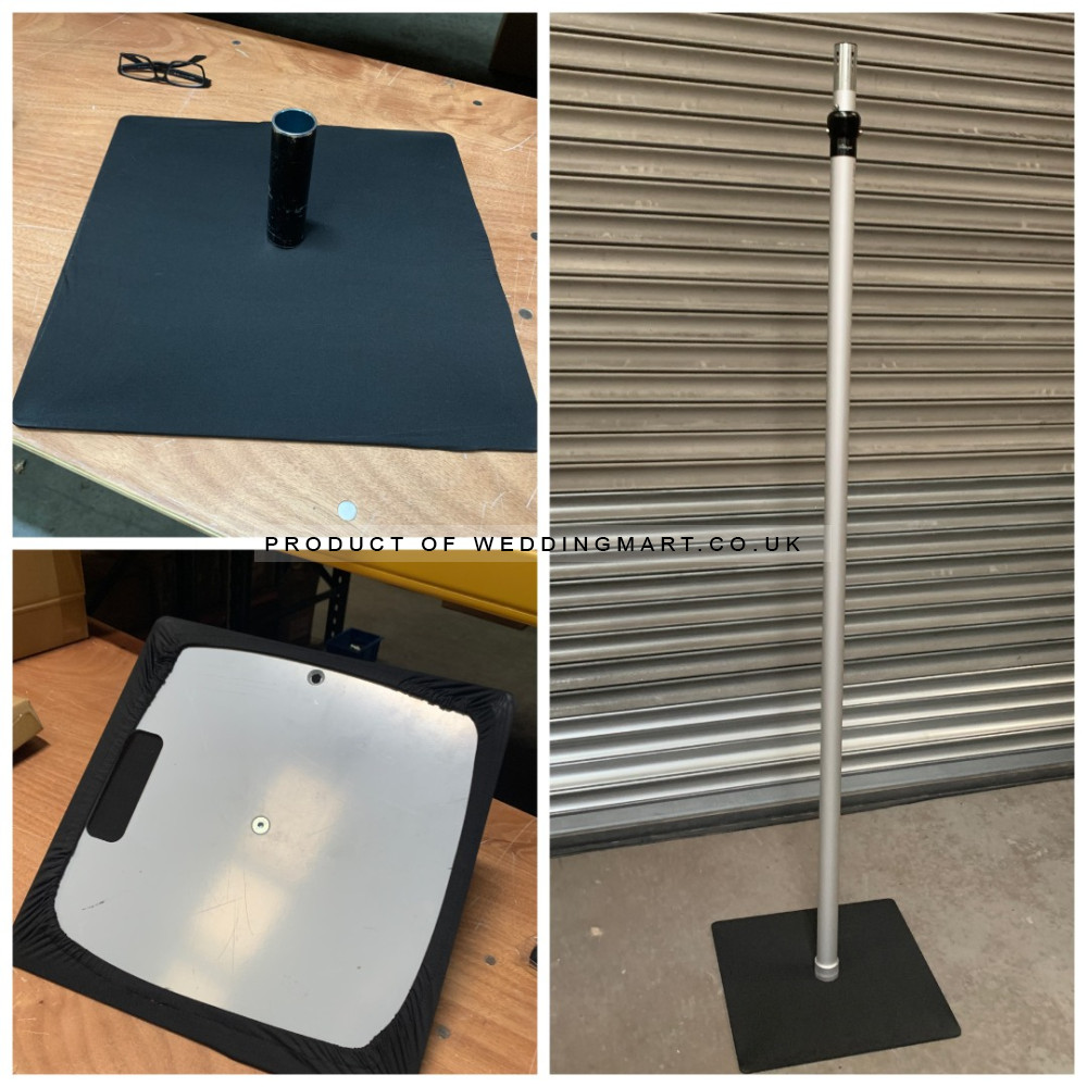 Stretch Fit Pipe and Drape Base Plate Cover - Black – Wholesale Pipe and Drape Accessories for Wedding Decorators | WeddingMart