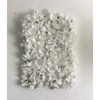 Artificial Hydrangea Flower Wall Panel - Bridal White