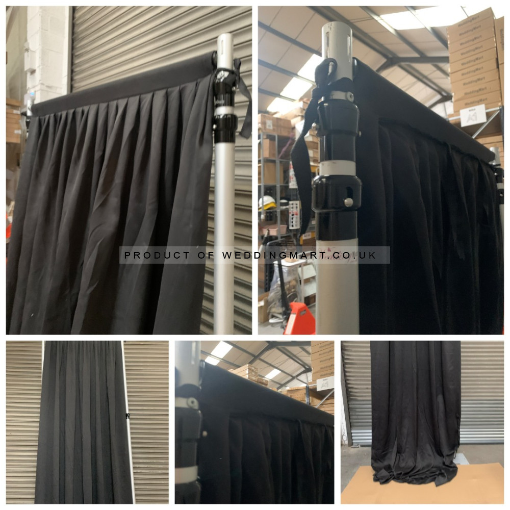 1m (w) x 5m (h) Black Out Curtain Panel - Black