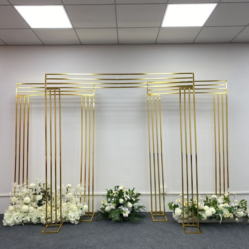 Elegant Wedding Arch Frame ARX-24006 – Wholesale Decorative Metal Backdrop Frames for Wedding Decorators | WeddingMart
