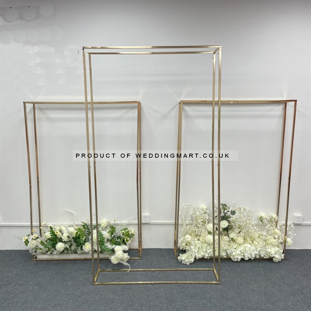 Set of 3 Elegant Wedding Arch Frames ARX-24011 – Wholesale Decorative Metal Backdrop Frames for Wedding Decorators | WeddingMart