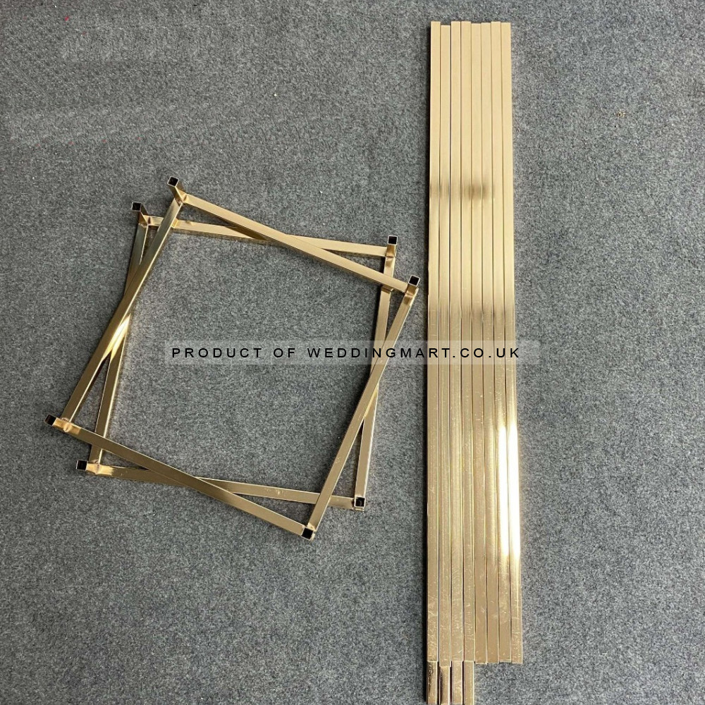 200cm tall gold wedding flower plinth stand 40x40cm metal pedestal