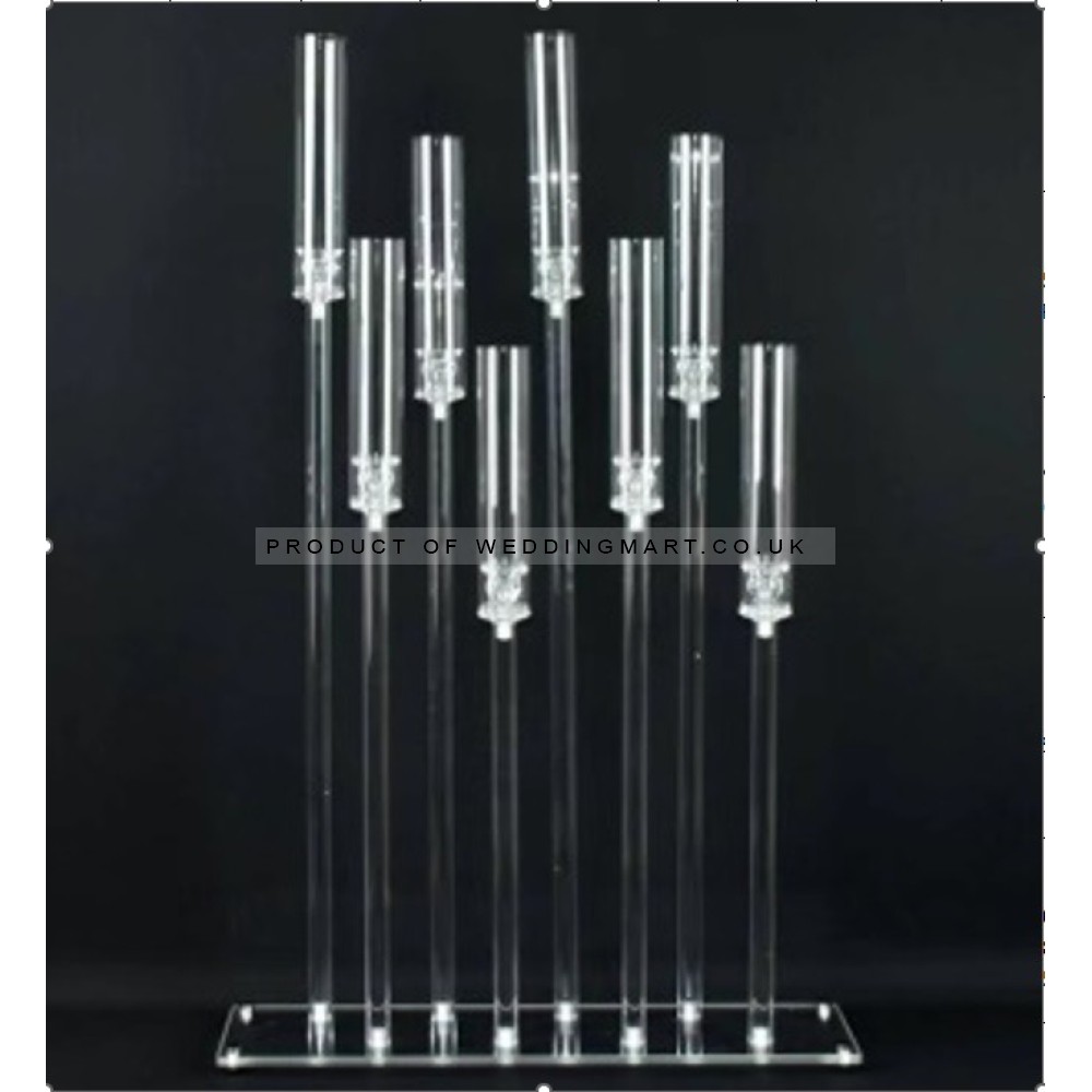98cm Elegant Wedding Table Glass Candle Holders Centerpiece Stand | CNT-24003