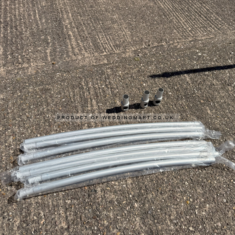 6M Curved Semi Round Crossbar Kit – Wholesale Pipe and Drape Kits for Wedding Decorators | WeddingMart