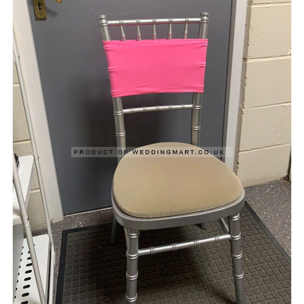 Dark Pink Spandex Chair Bands - Pack of 10