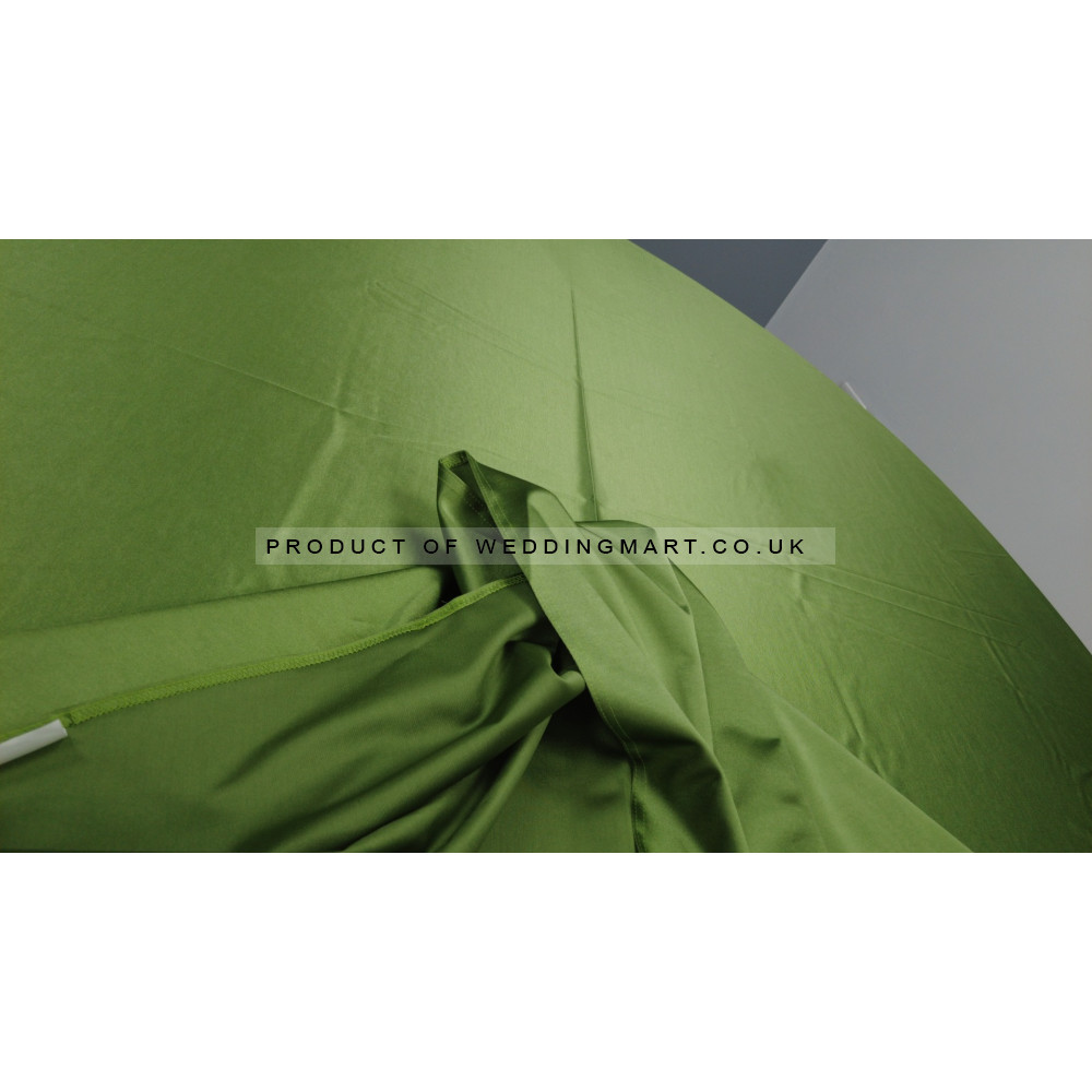120 inch Heavy Duty Round Satin Table Cloth -  OLIVE GREEN