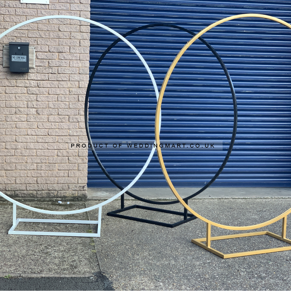 REFURBISHED - 180cm GOLD Budget Wedding Floral Backdrop Hoop