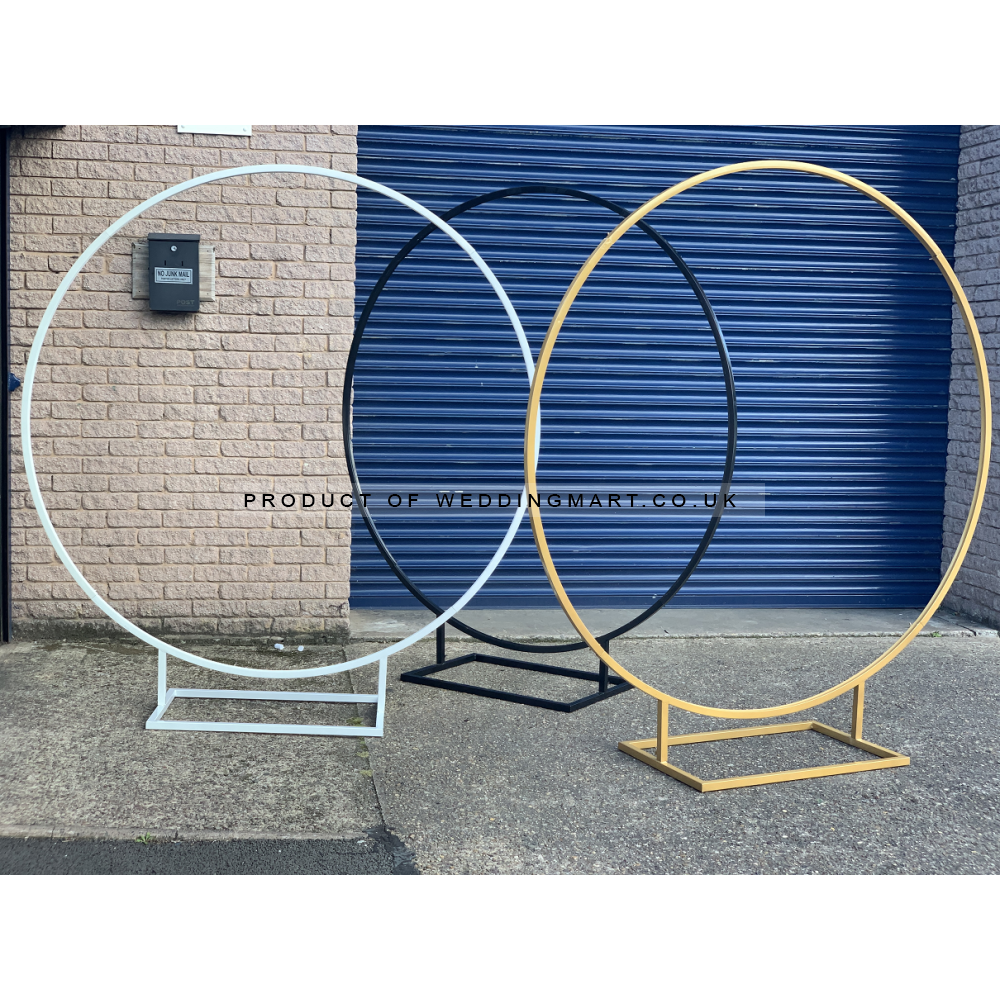 REFURBISHED - 180cm GOLD Budget Wedding Floral Backdrop Hoop