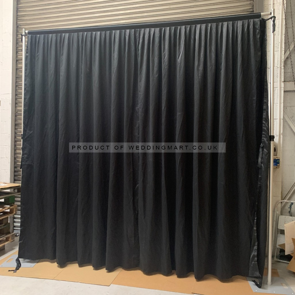 3Mx3M Velvet Blackout Room Divider Curtain - BLACK – Wholesale Blackout Curtains for Wedding Decorators | WeddingMart