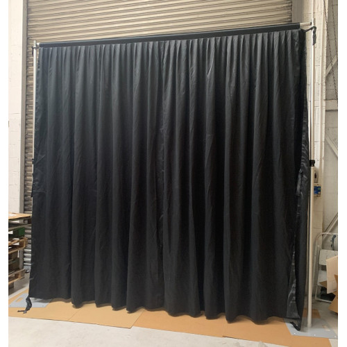 3Mx3M Velvet Blackout Room Divider Curtain - BLACK