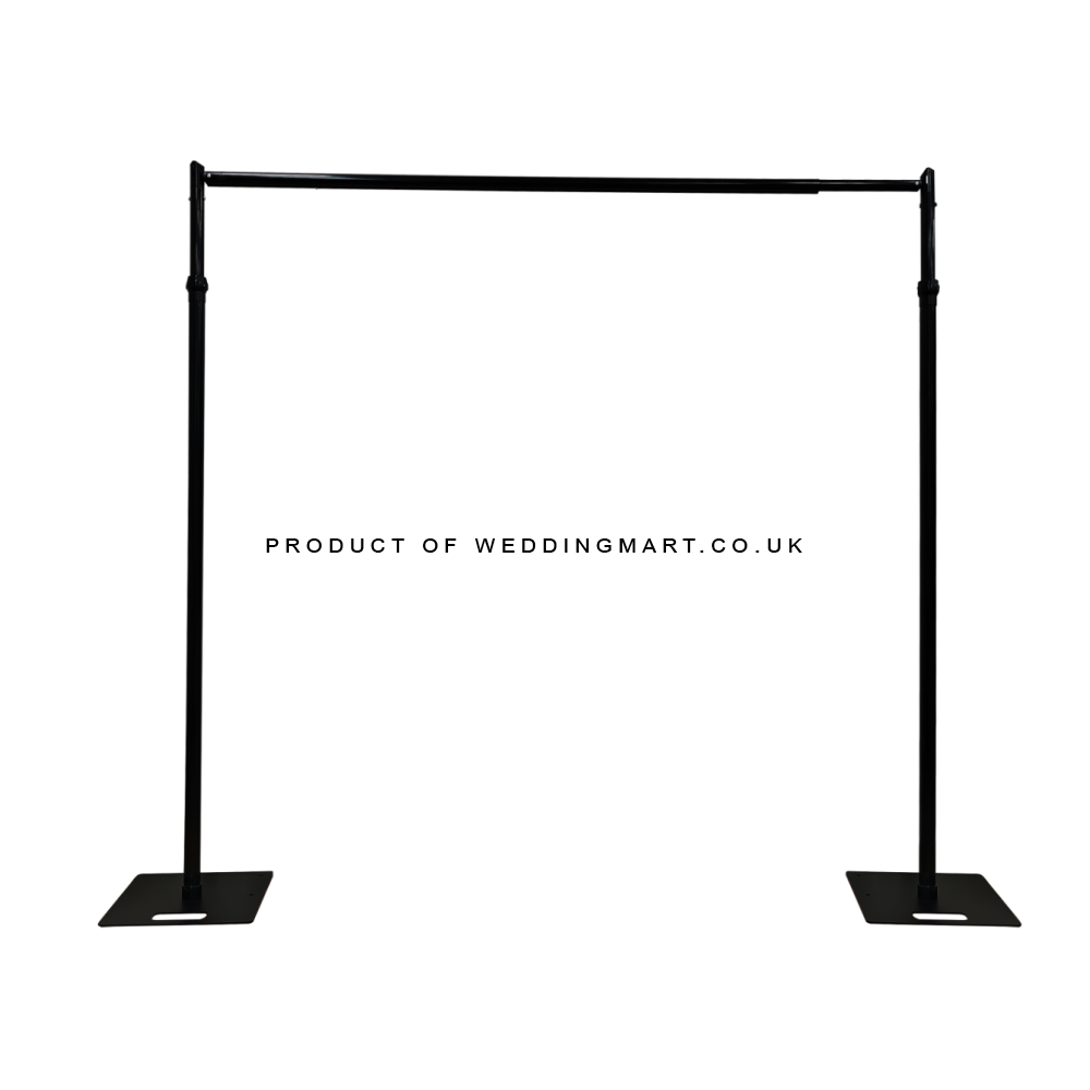 3Mx3M Pipe and Drape Kit | Telescopic Backdrop Stand Kit - BLACK