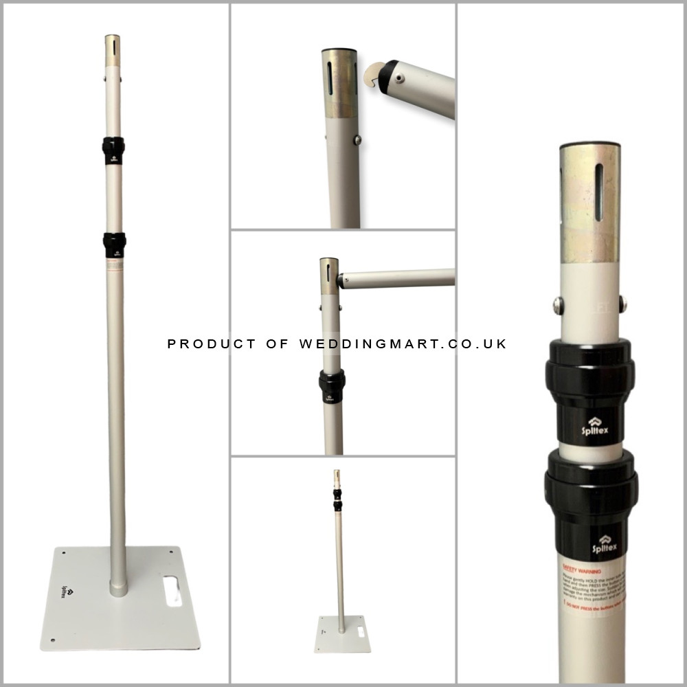 7-17ft Telescopic Upright Pole with Reinforced Top – Wholesale Telescopic Uprights for Wedding Decorators | WeddingMart