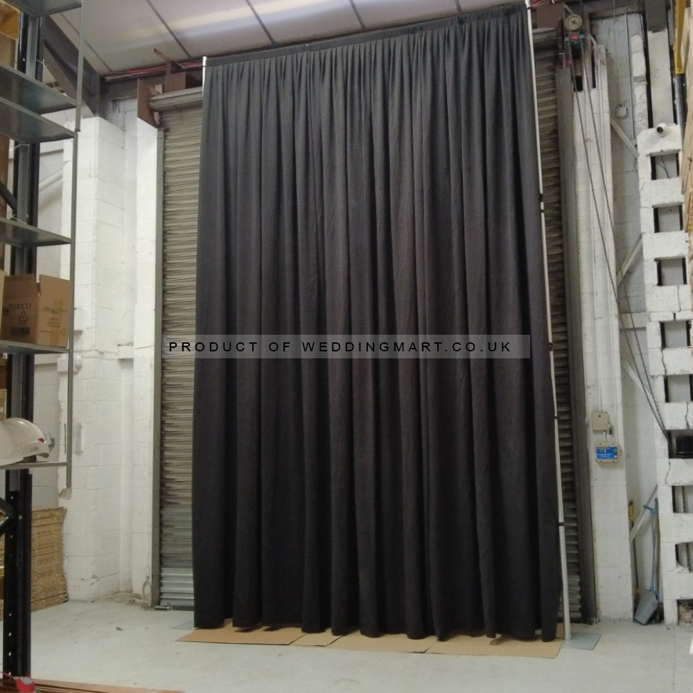 3m (w) x 5m (h) Black Out Curtain - Black