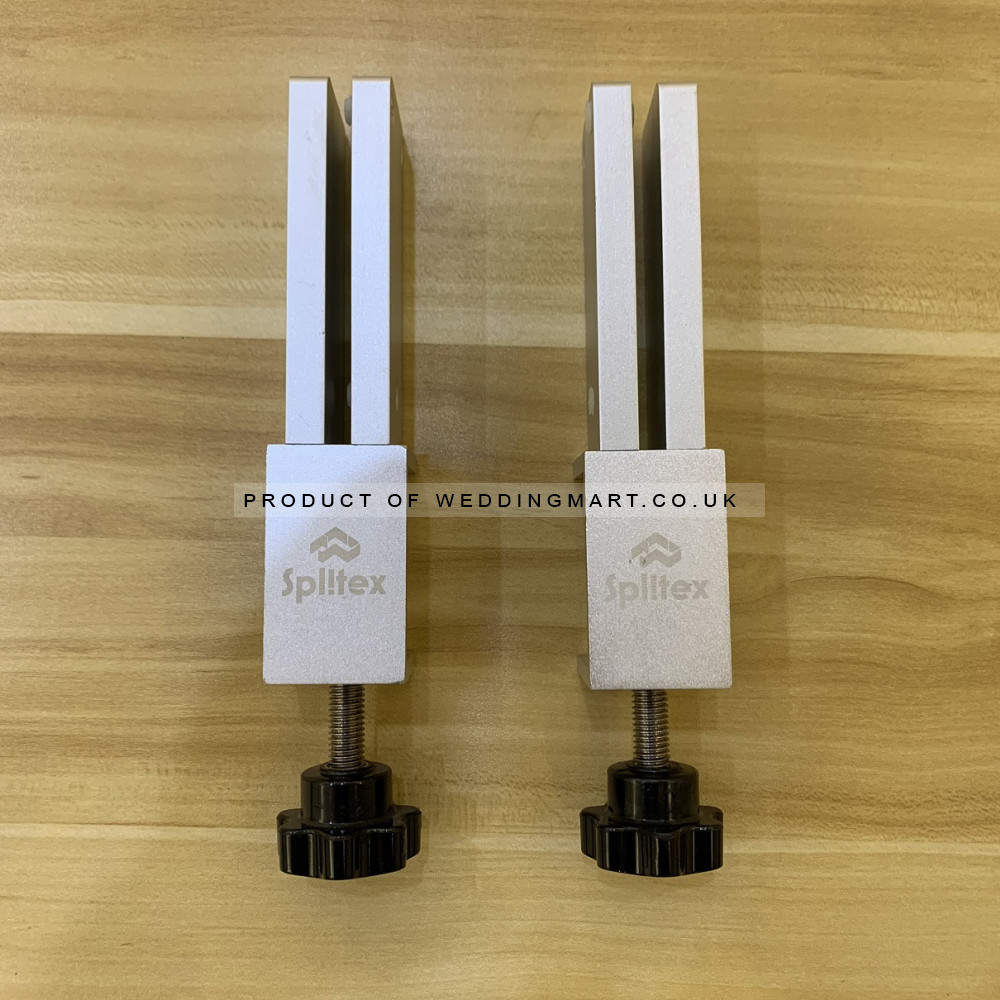 Aluminium Table Top Glass Holder Clamp – Wholesale Pipe and Drape Accessories for Wedding Decorators | WeddingMart