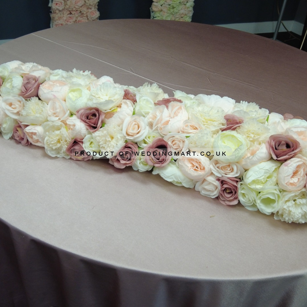 Top Table Floral Arrangement Runner - TF-24002 – Wholesale Hoop and Table Floral Arrangements for Wedding Decorators | WeddingMart