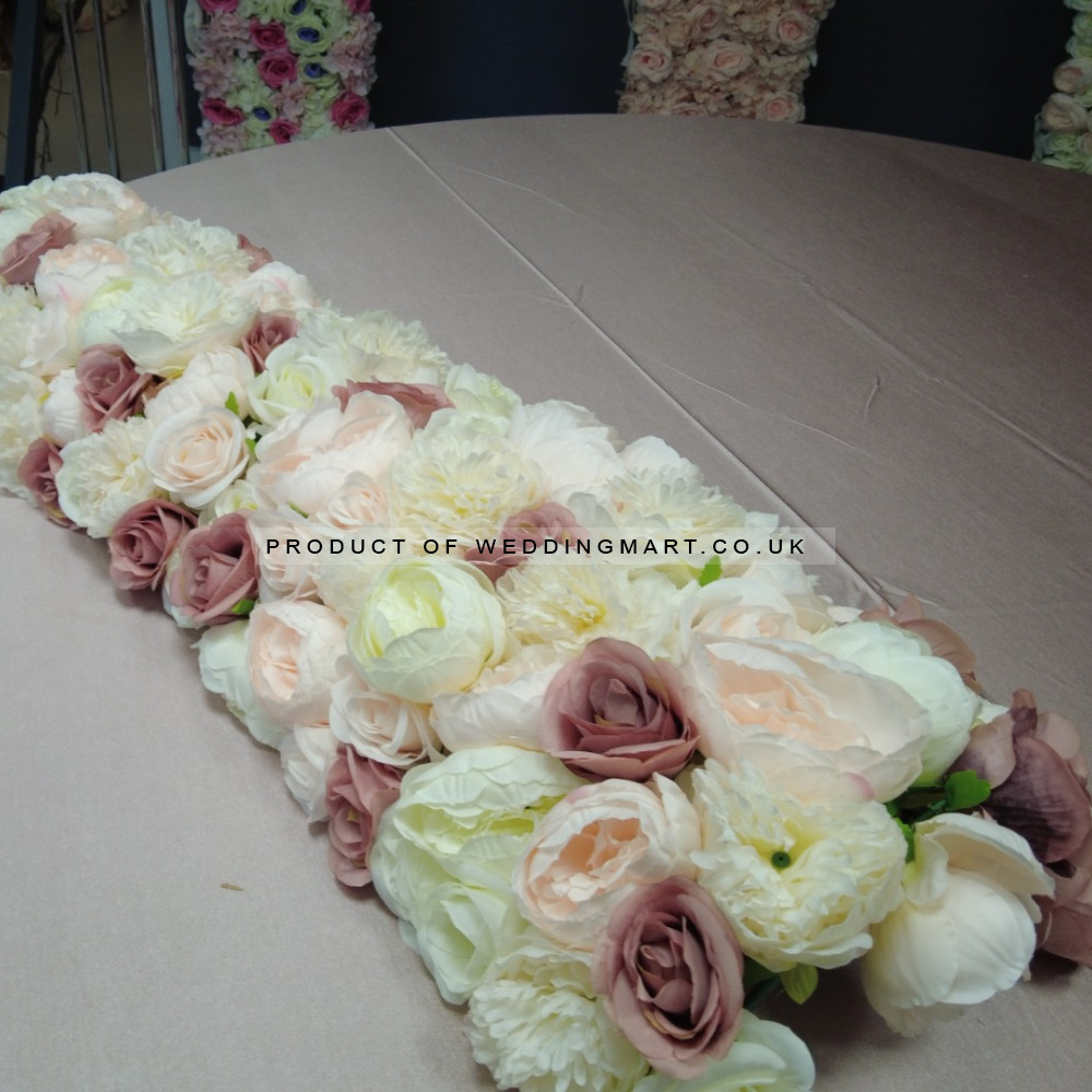 Top Table Floral Arrangement Runner - TF-24002 – Wholesale Hoop and Table Floral Arrangements for Wedding Decorators | WeddingMart