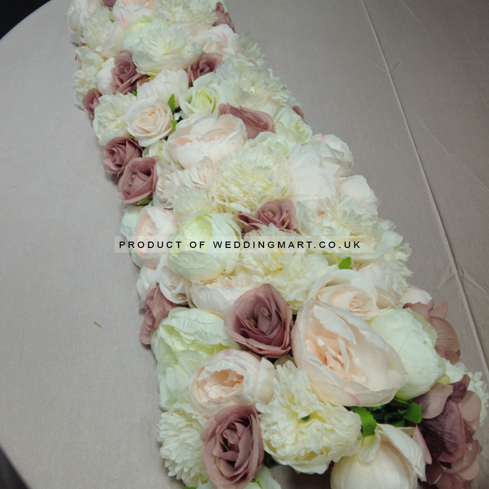 Top Table Floral Arrangement Runner - TF-24002 – Wholesale Hoop and Table Floral Arrangements for Wedding Decorators | WeddingMart