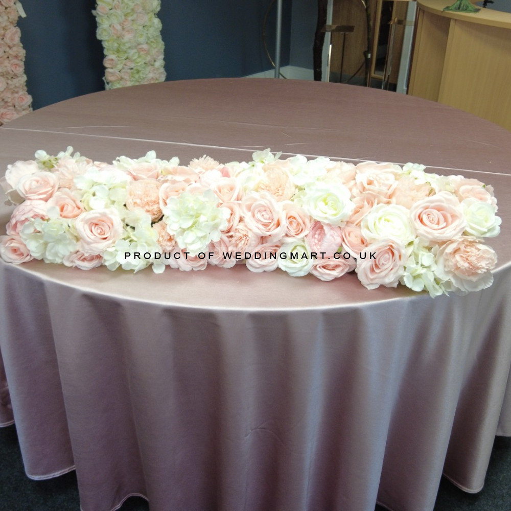 Top Table Floral Arrangement Runner - TF-24003 – Wholesale Hoop and Table Floral Arrangements for Wedding Decorators | WeddingMart