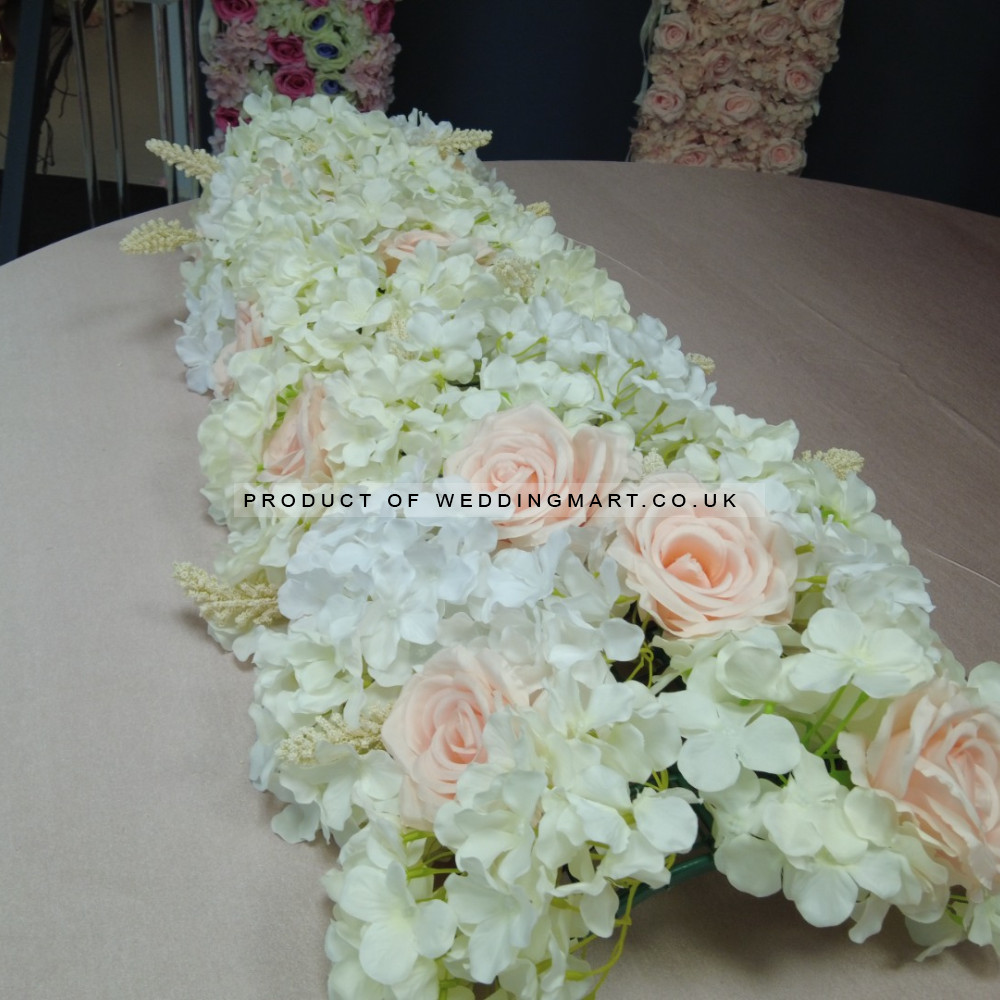 Top Table Floral Arrangement Runner - TF-24005 – Wholesale Hoop and Table Floral Arrangements for Wedding Decorators | WeddingMart
