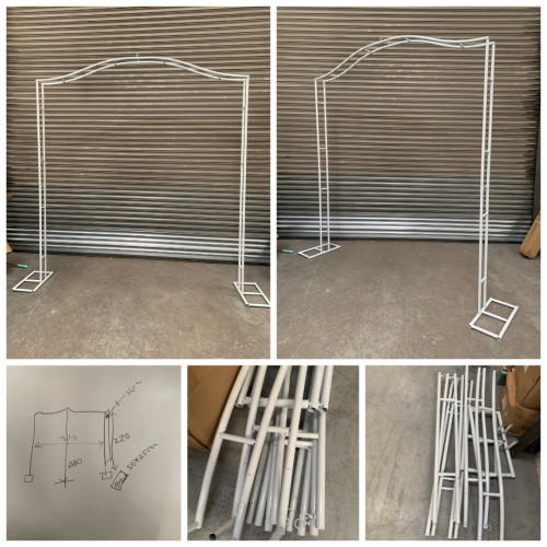 Freestanding Curved Top Budget Metal Arch Frame – Wholesale Metal Wedding Arch Frames for Wedding Decorators | WeddingMart