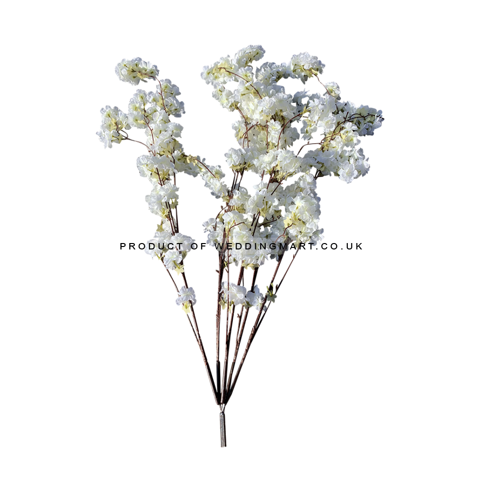 200cm Artificial Weeping Blossom Tree with Interchangable Branches - IVORY