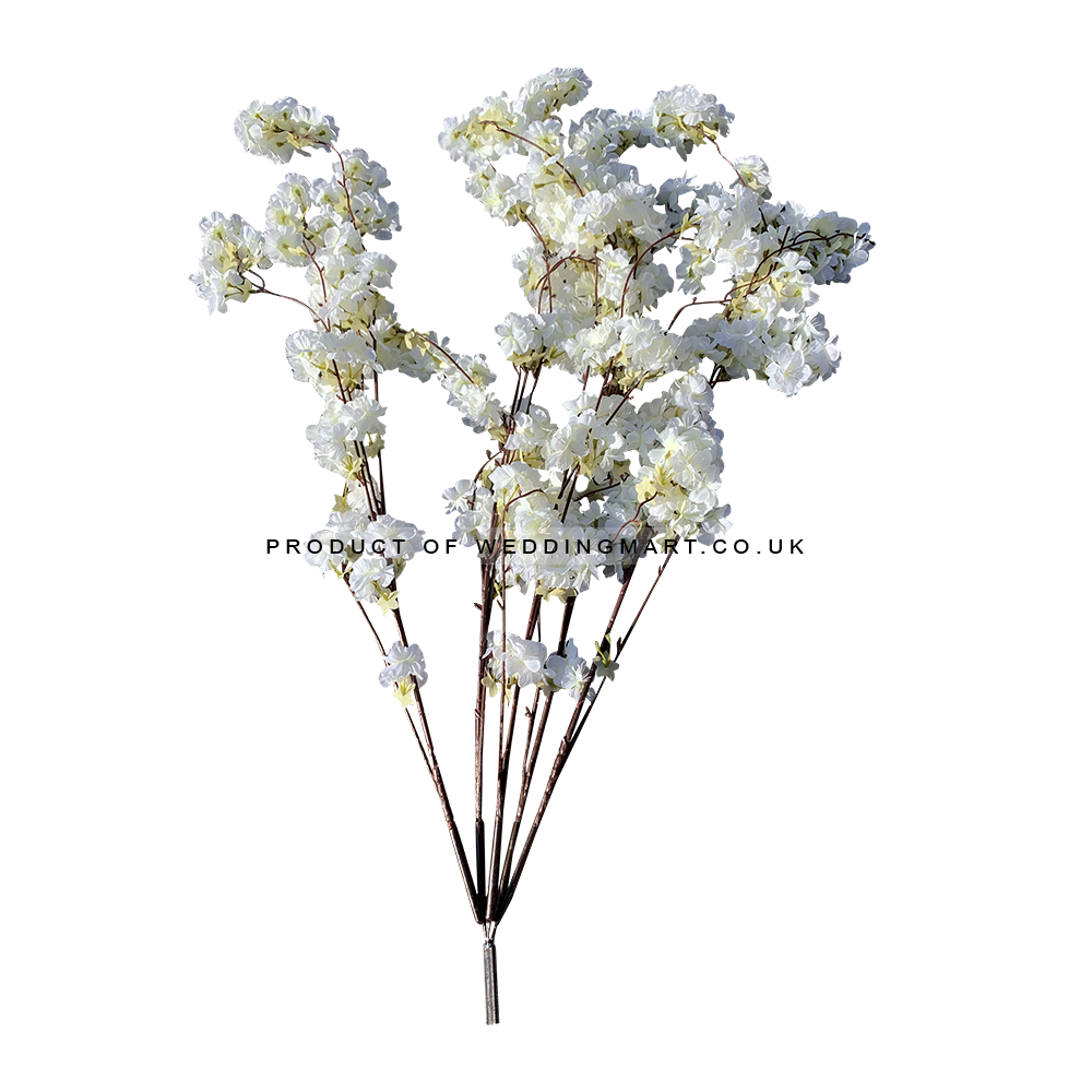 200cm Artificial Weeping Blossom Tree with Interchangable Branches - IVORY