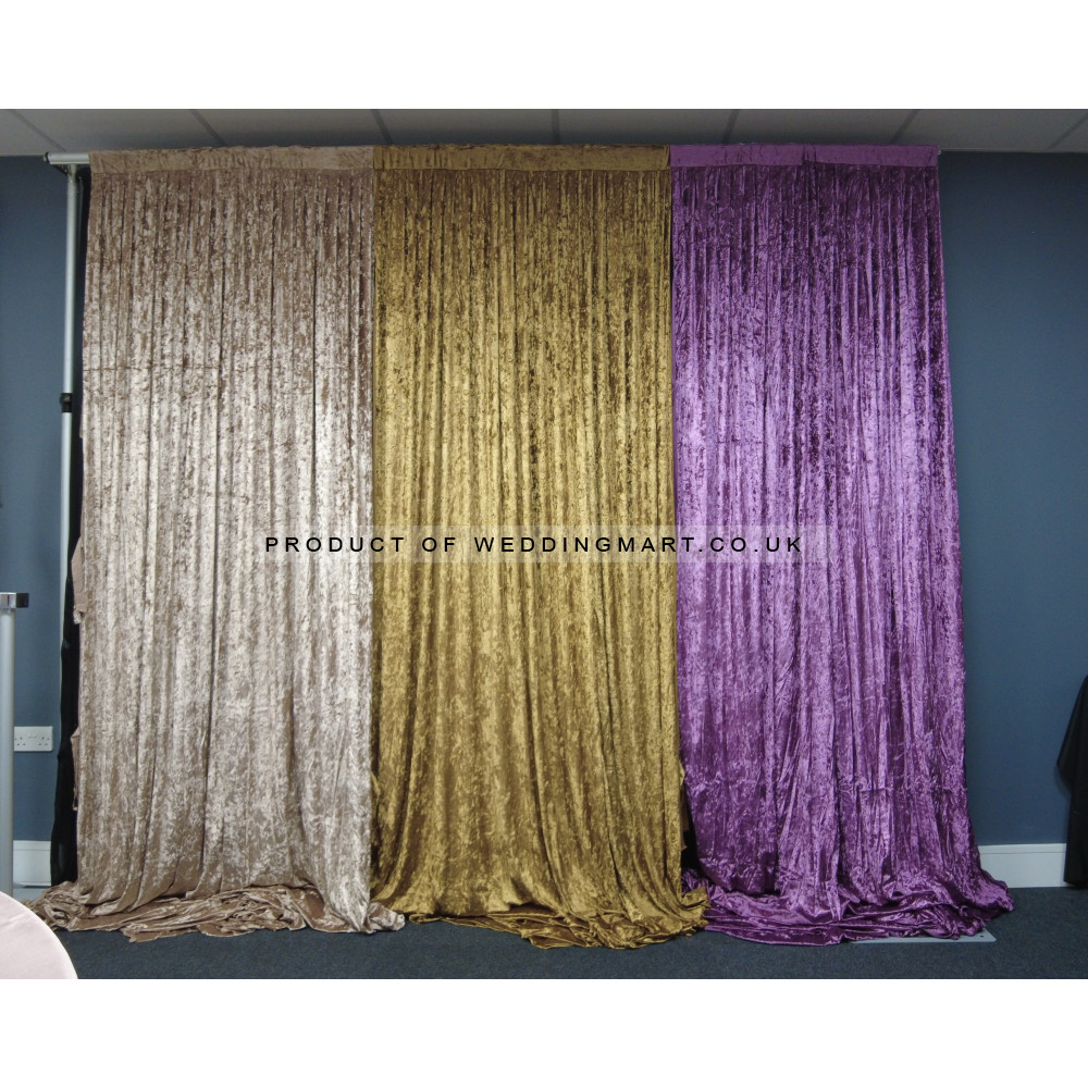 1m (w) x 4m (h) Velvet Backdrop Overlay Panel - Purple
