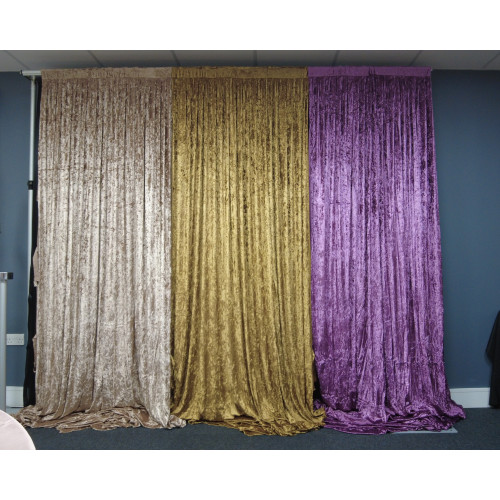 1m (w) x 4m (h) Velvet Backdrop Overlay Panel - Purple