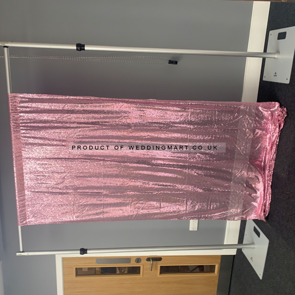 1m (w) x 3m (h) Sparkling Sequin Overlay Panel - PINK – Wholesale Sequin Overlays for Wedding Decorators | WeddingMart
