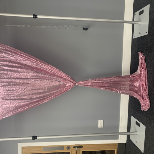 1m (w) x 3m (h) Sparkling Sequin Overlay Panel - PINK – Wholesale Sequin Overlays for Wedding Decorators | WeddingMart