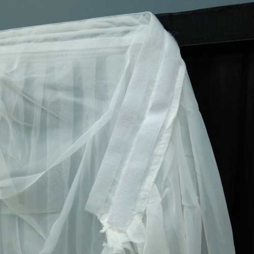 3m Detachable Voil Swag with 2 Loops - White – Wholesale Voil Swags for Wedding Decorators | WeddingMart