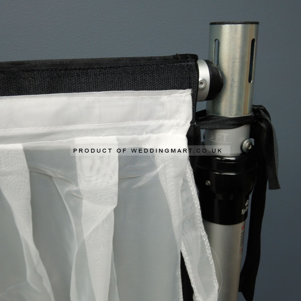 3m Detachable Voil Swag with 2 Loops - White – Wholesale Voil Swags for Wedding Decorators | WeddingMart