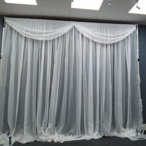 3m Detachable Voil Swag with 2 Loops - IVORY – Wholesale Voil Swags for Wedding Decorators | WeddingMart