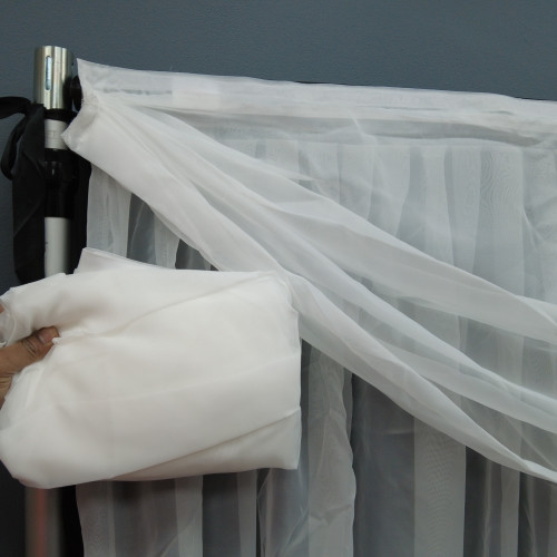 3m Detachable Voil Swag with 2 Loops - IVORY – Wholesale Voil Swags for Wedding Decorators | WeddingMart