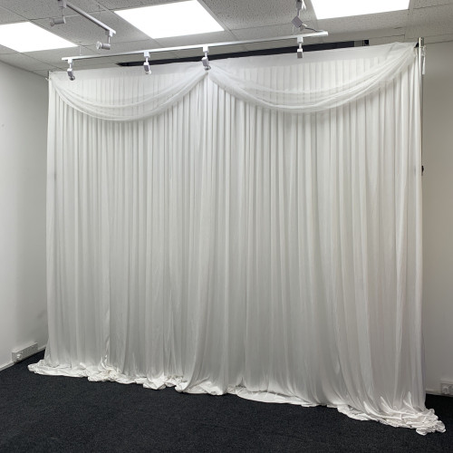 3m Detachable Voil Swag with 2 Loops - IVORY – Wholesale Voil Swags for Wedding Decorators | WeddingMart