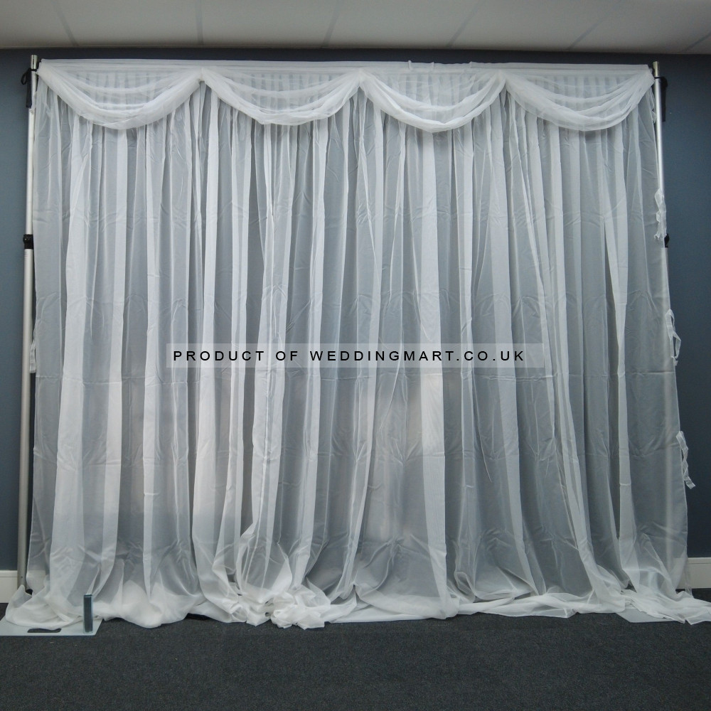 3m Detachable Voil Swag with 4 Loops - IVORY – Wholesale Voil Swags for Wedding Decorators | WeddingMart