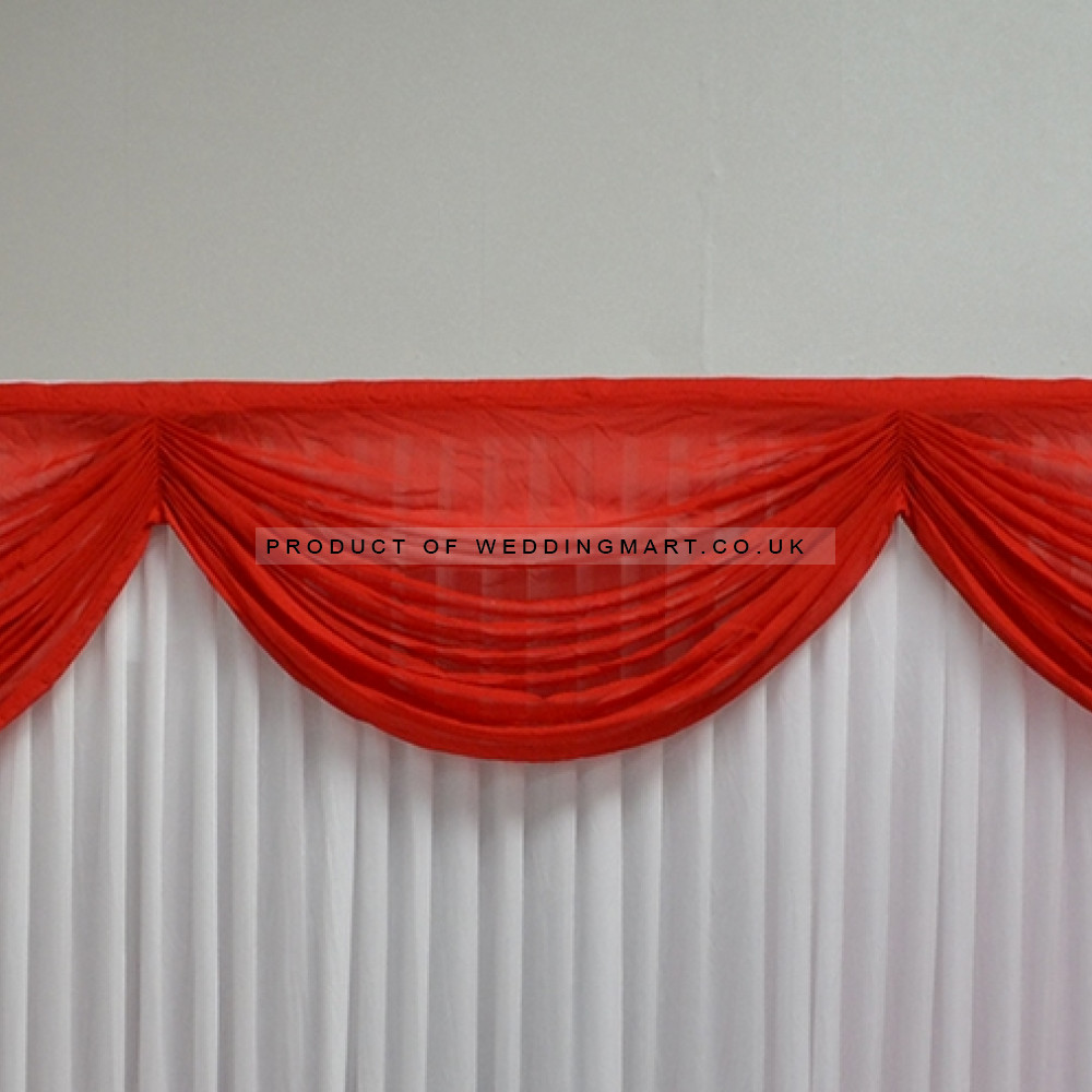 3m Detachable Chiffon with Swag 3 Loops - Red – Wholesale Voil Swags for Wedding Decorators | WeddingMart