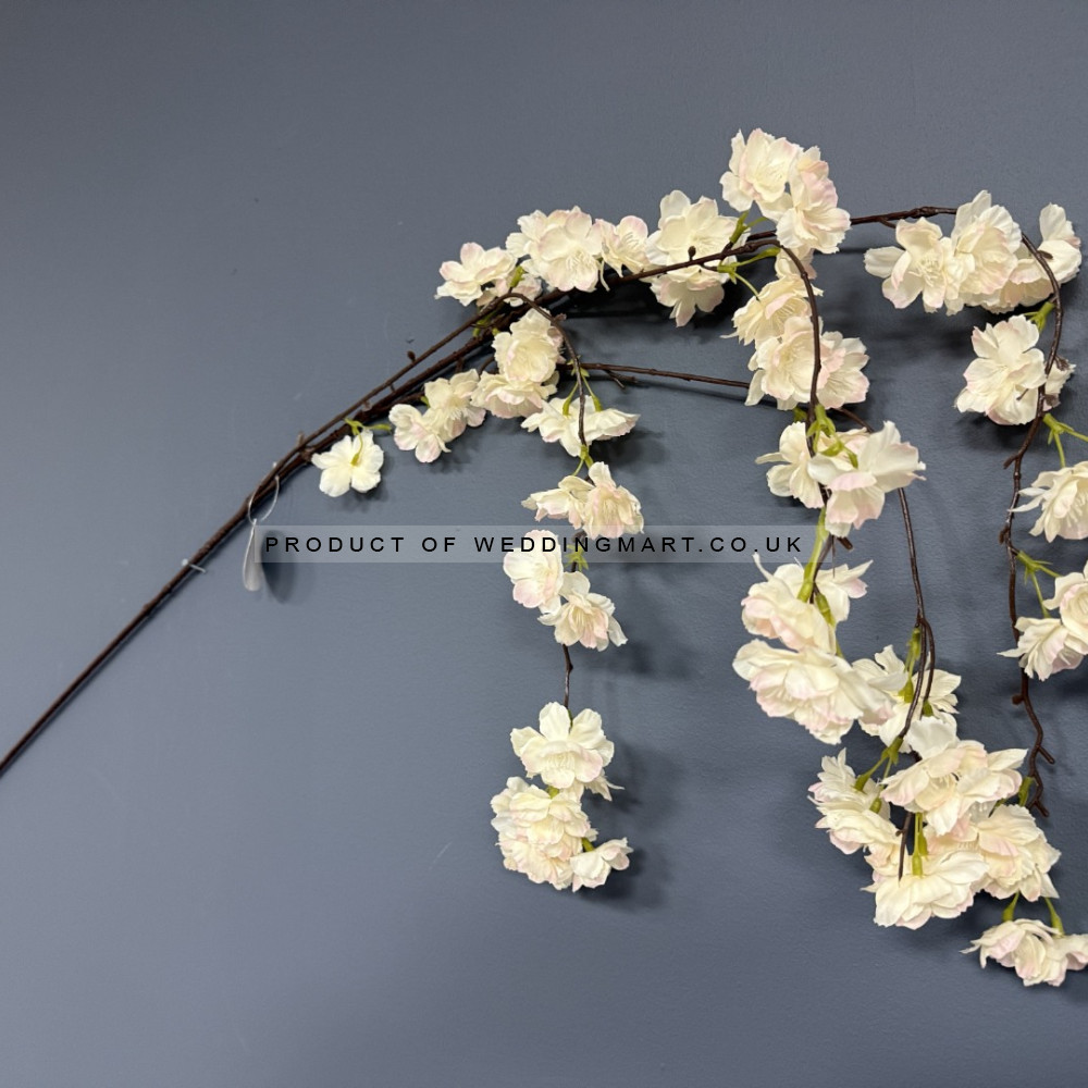 130cm Artificial Weeping Cherry Blossom Branch - PEACH – Wholesale Blossom Branches for Wedding Decorators | WeddingMart