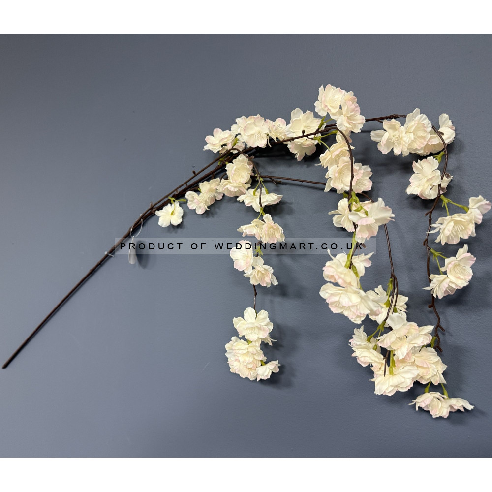 130cm Artificial Weeping Cherry Blossom Branch - PEACH