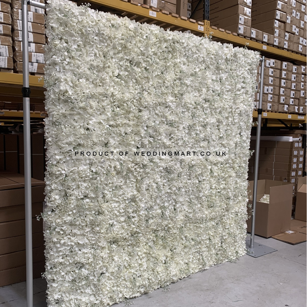 8ftx8ft Ready Made Hydrangea Flower Wall with gypsophila - FH4722