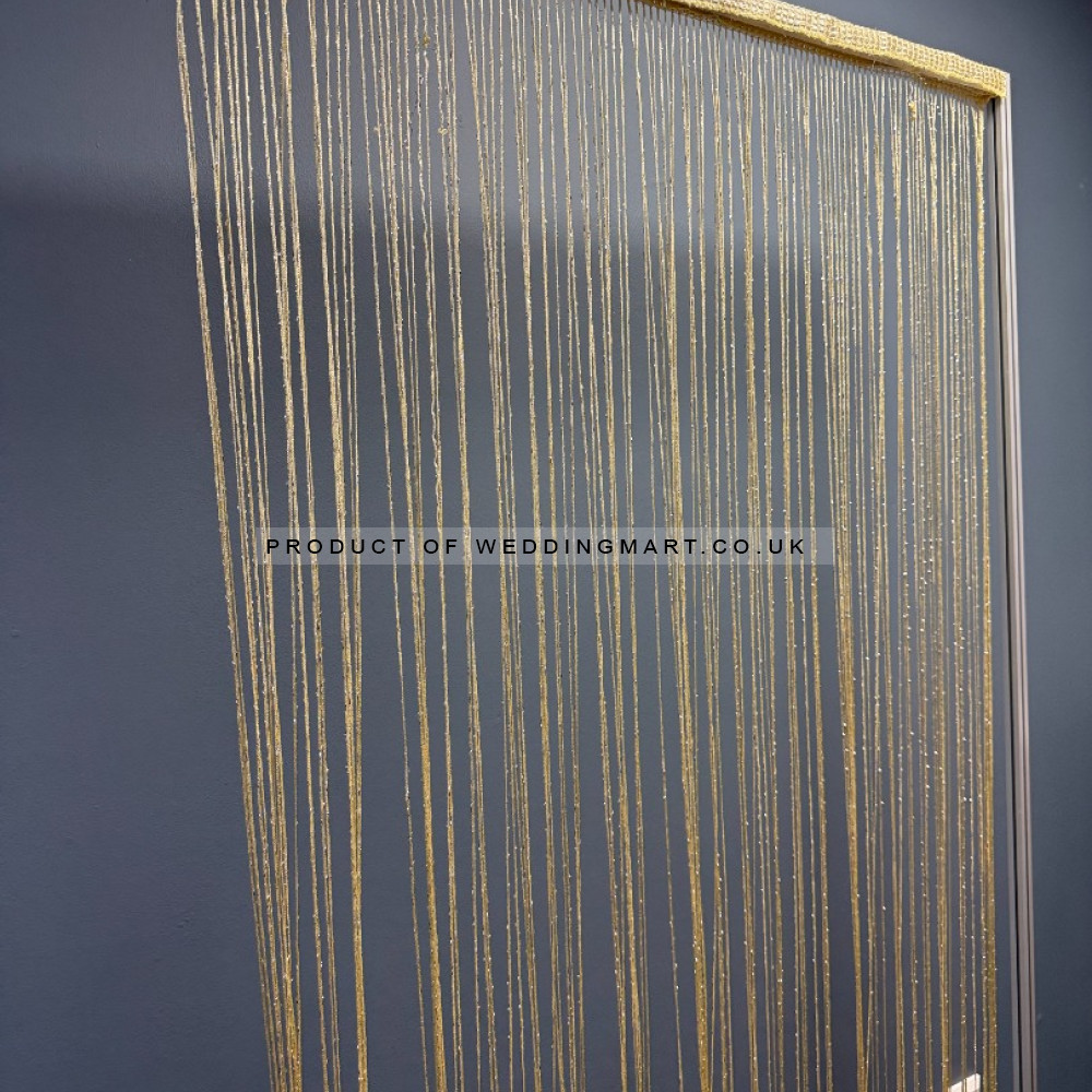 Decorative  Sparkling Sting Curtains - GOLD – Wholesale Wedding Backdrop Accessories for Wedding Decorators | WeddingMart