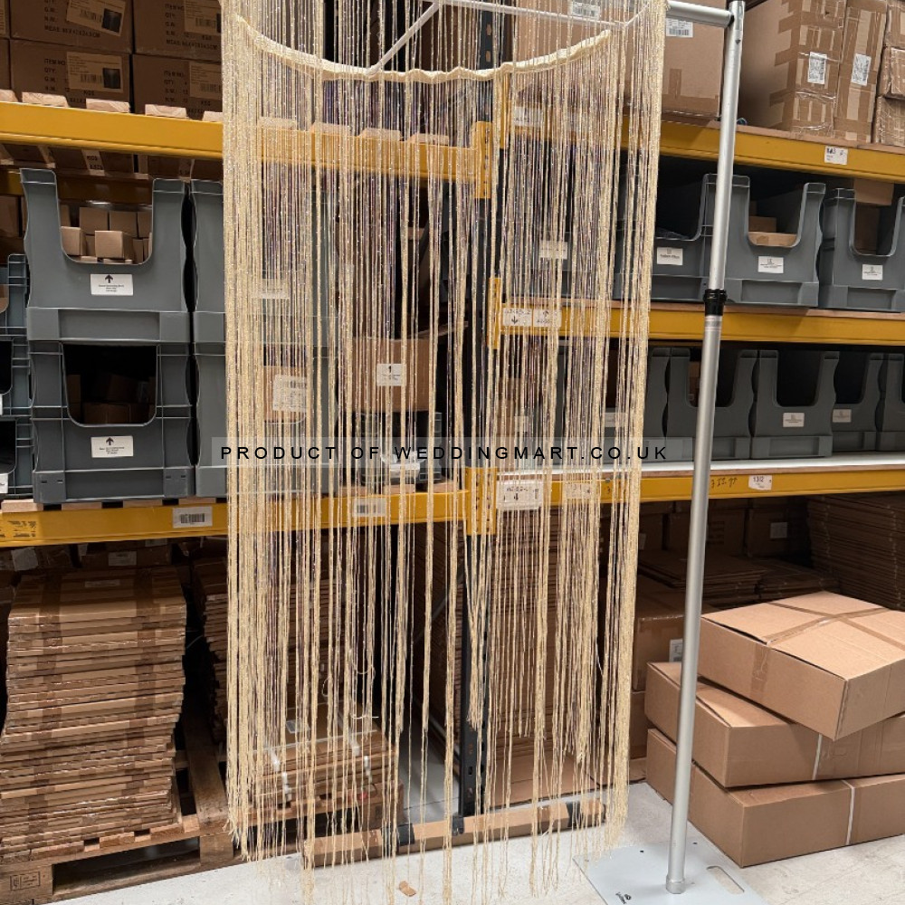 Decorative  Sparkling Sting Curtains - GOLD – Wholesale Wedding Backdrop Accessories for Wedding Decorators | WeddingMart